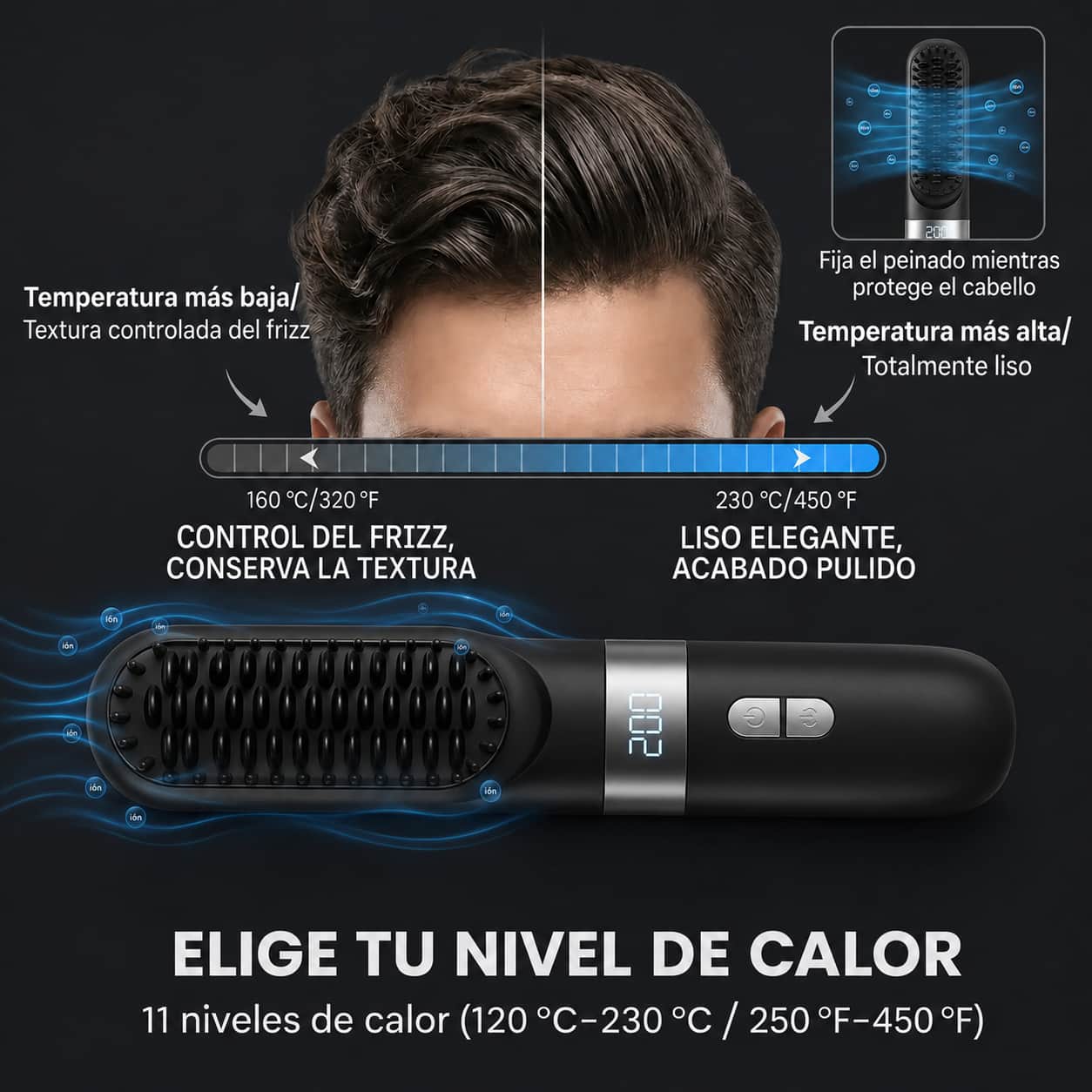 Cepillo Alisador de Calor