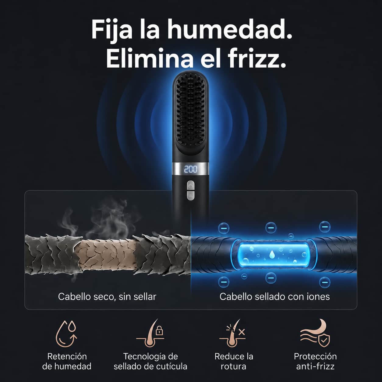 Cepillo Alisador de Calor