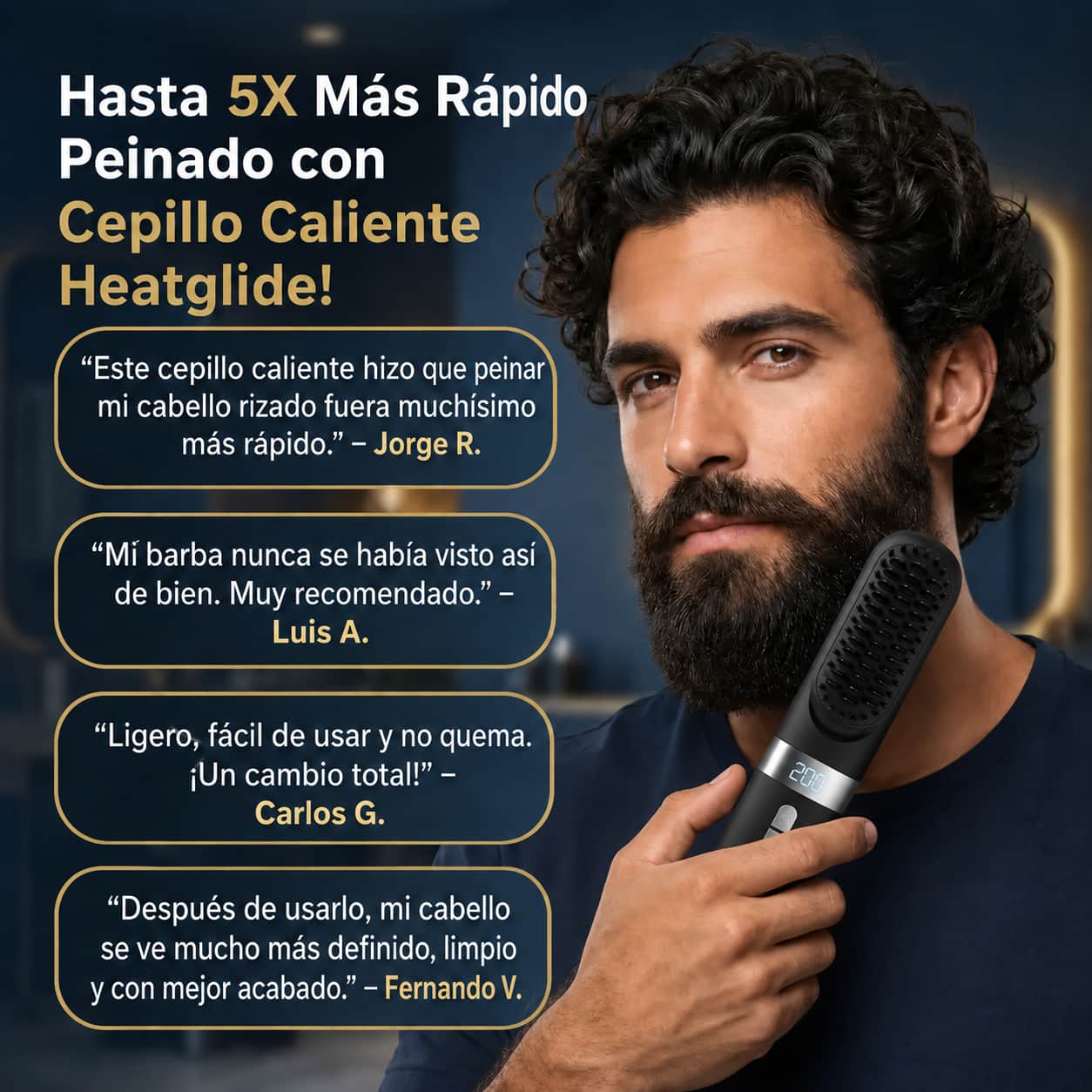 Cepillo Alisador de Calor